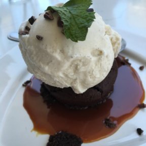 Gluten-free flourless chocolate cake from Lure Fish House